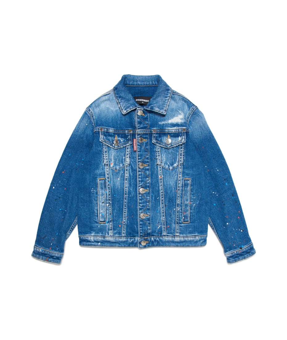 Dsquared2 D2j333u Over Jacket Denim With Rips And Stains | italist, ALWAYS LIKE A SALE