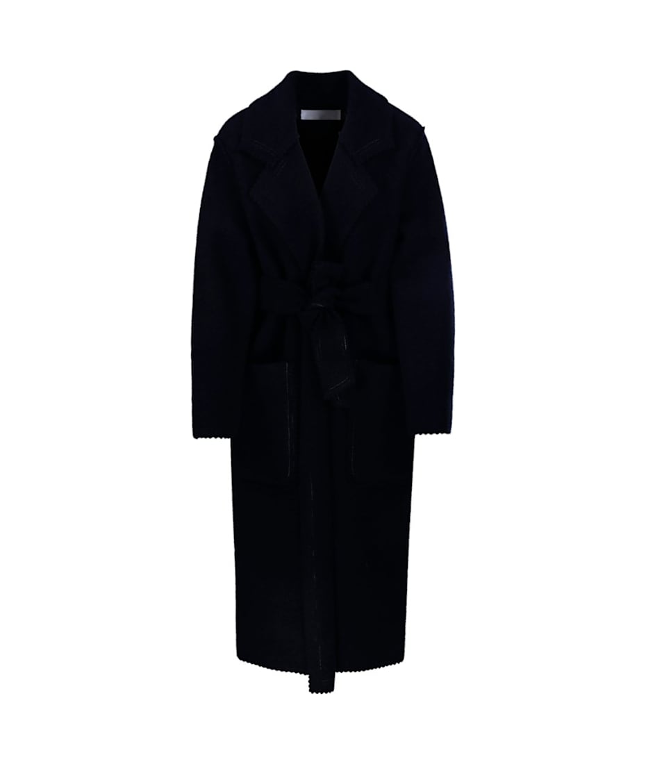 【送料&関税込】Max Mara Midnight Blue Wool Blend Jene Coat Max Mara Midnight Blue Wool Blend Jene Coat | italist