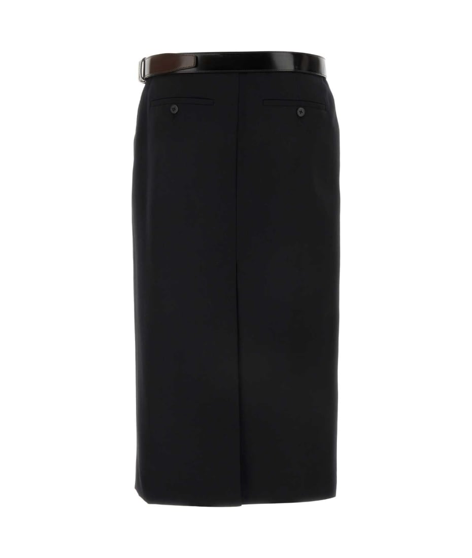 スカート PRADA SKIRT (P186KESOOO155E F0002) Prada Black Gabardine Skirt | italist