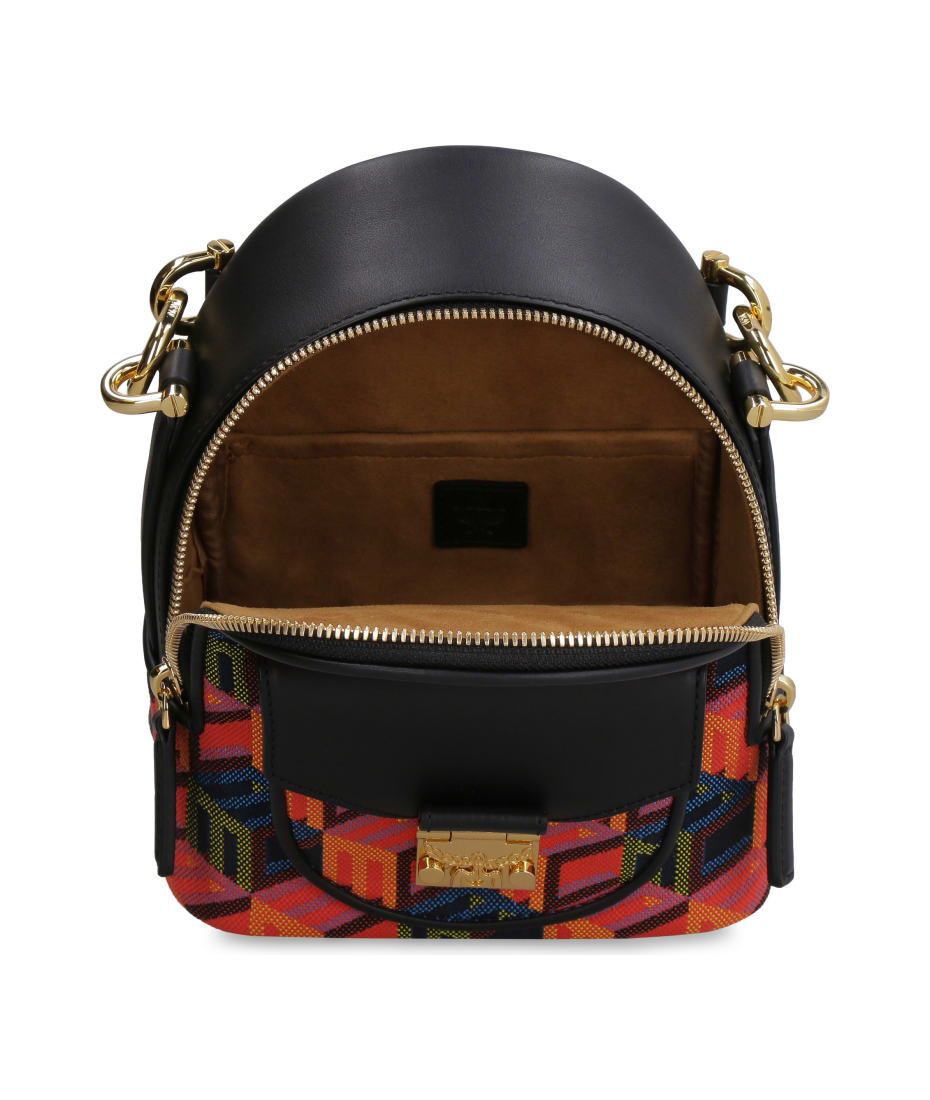 Mcm Stark Crossbody In Cubic Camouflage Nylon In Multicolor