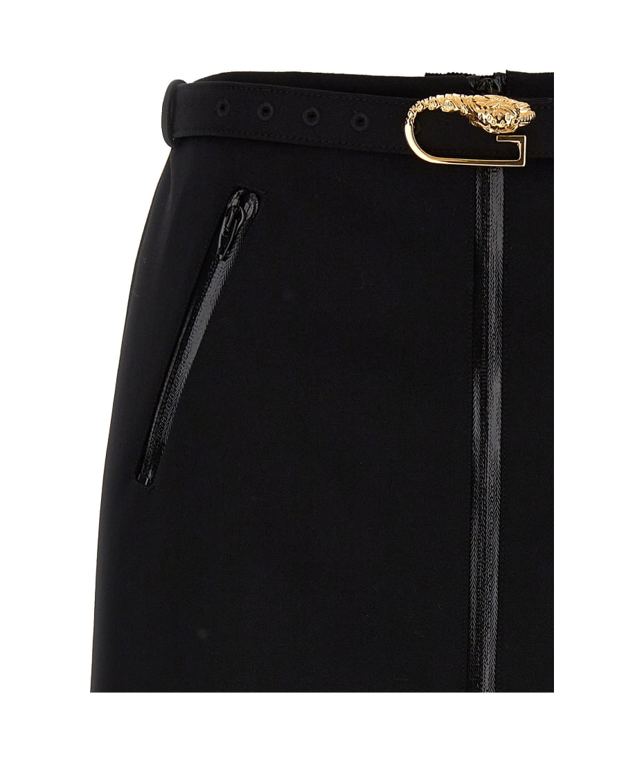 Gucci Wool Skirt With Removable Belt - Black  