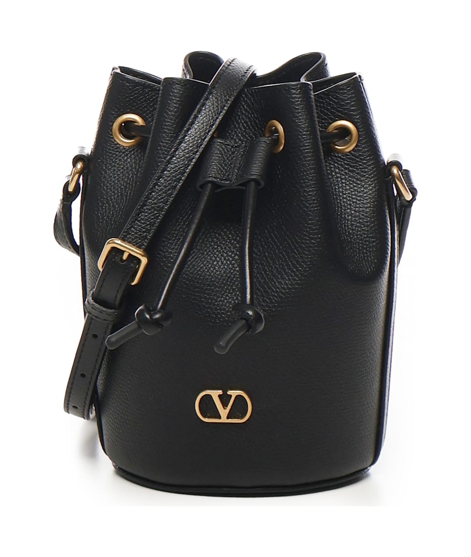 【Valentino】MINI DRAWSTRING VLOGO SIGNATURE◆6W0P0AJ2SNP Valentino Garavani V Logo Signature Mini Drawstring Bag in