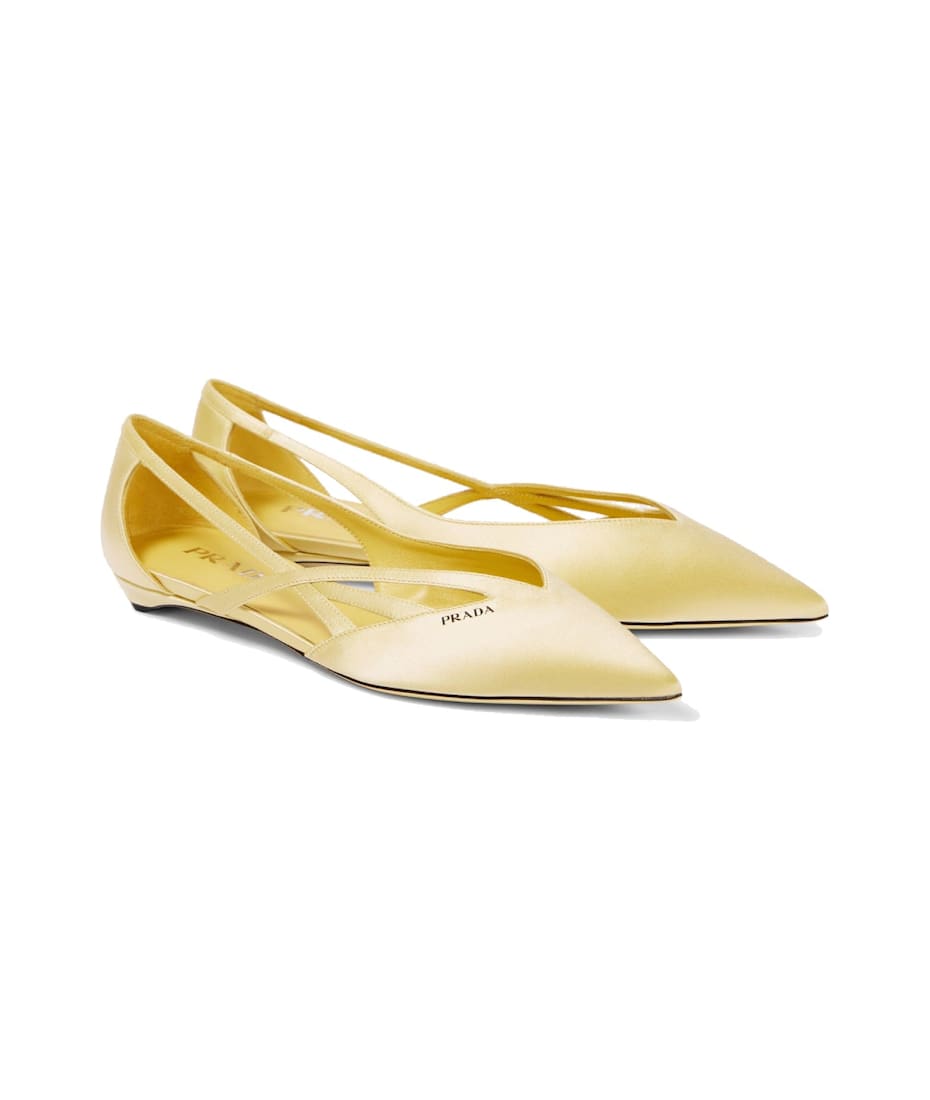 【関税＆送料込み】Prada Satin Ballet Flats Prada Satin Ballerina Flats | italist