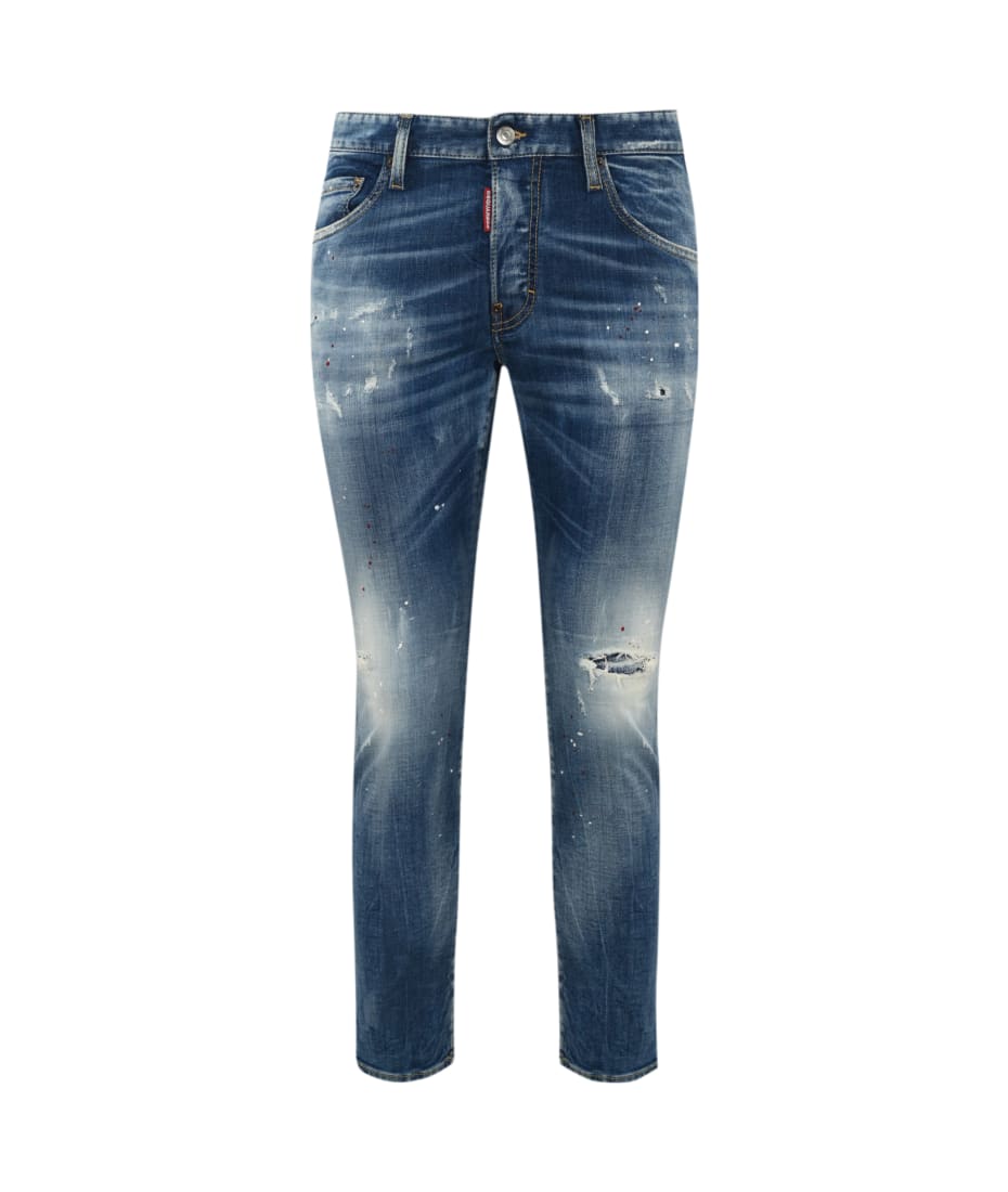 DSQUARED2 Distressed Cropped Jeans | Blue | FARFETCH