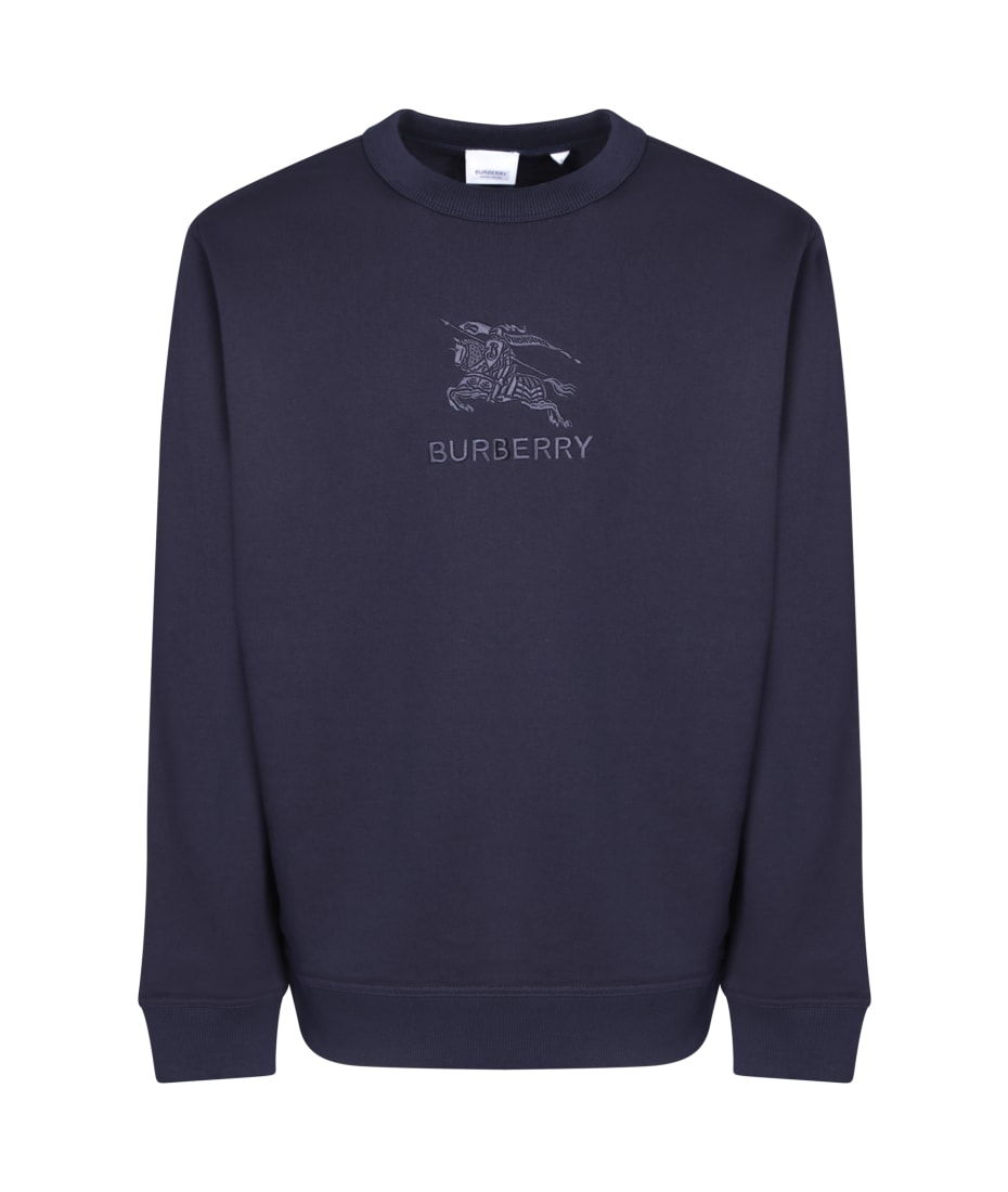 パーカー・フーディ Burberry Midnight blue cotton blend sweatshirt BURBERRY Letter Graphic Cotton Blend Hoodie | endource
