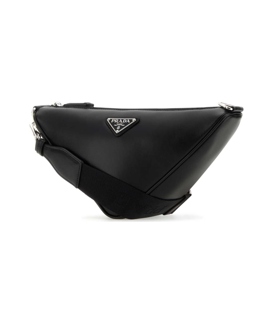 ショルダーバッグ PRADA Black leather Triangle crossbody bag Prada Black Leather Triangle Bag | myGemma | Item #127630