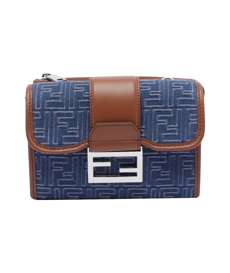 ショルダーバッグ Fendi Baguette Double Double Baguette Leather Black | Fendi