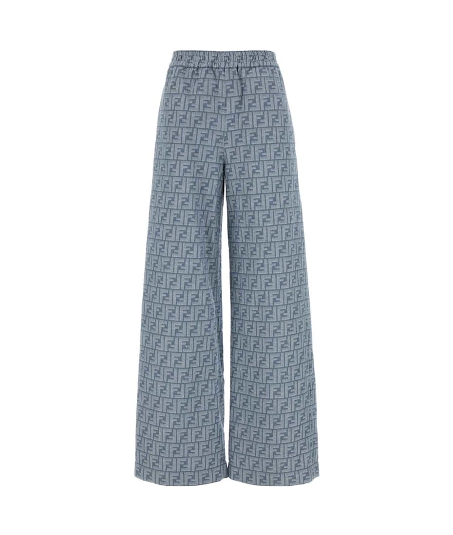 パンツ FENDI Embroidered Chambray Wide-Leg Pant Fendi Embroidered Chambray Wide-leg Pant | italist