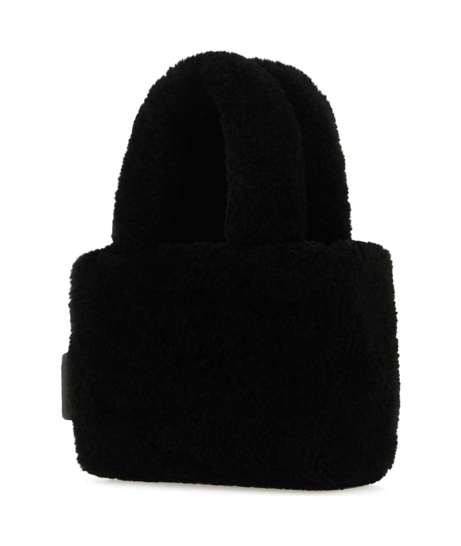 トートバッグ AMINA MUADDI Black Shearling Amini Giuly Handbag Amina Muaddi Black Shearling Amini Giuly Handbag | italist