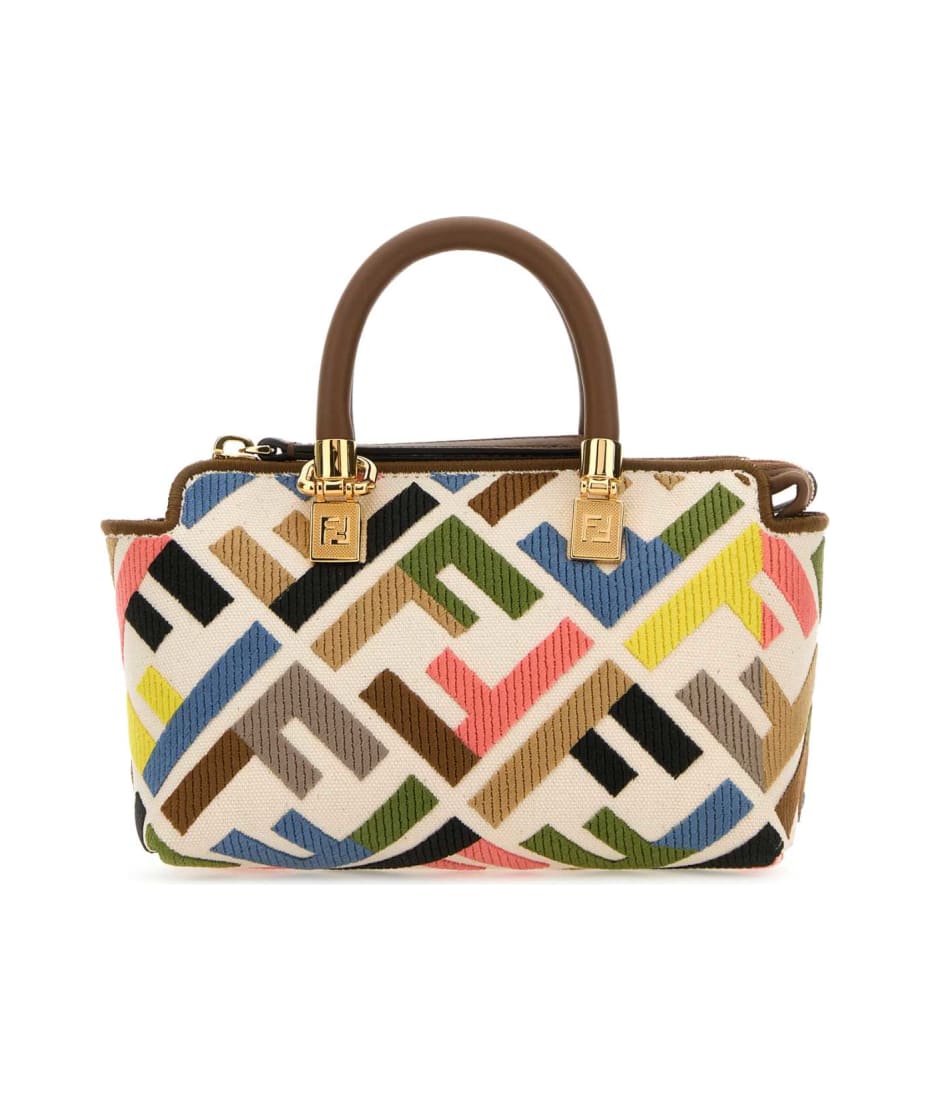 ハンドバッグ FENDI EMBROIDERED FABRIC MINI BY THE WAY HANDBAG Fendi Embroidered Fabric Mini By The Way Handbag in Blue | Lyst