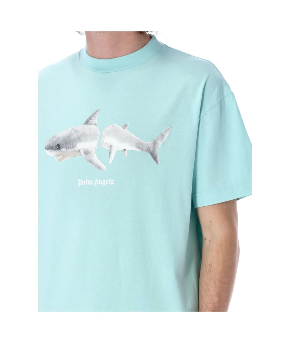 Palm Angels Shark T-Shirt Blue & White