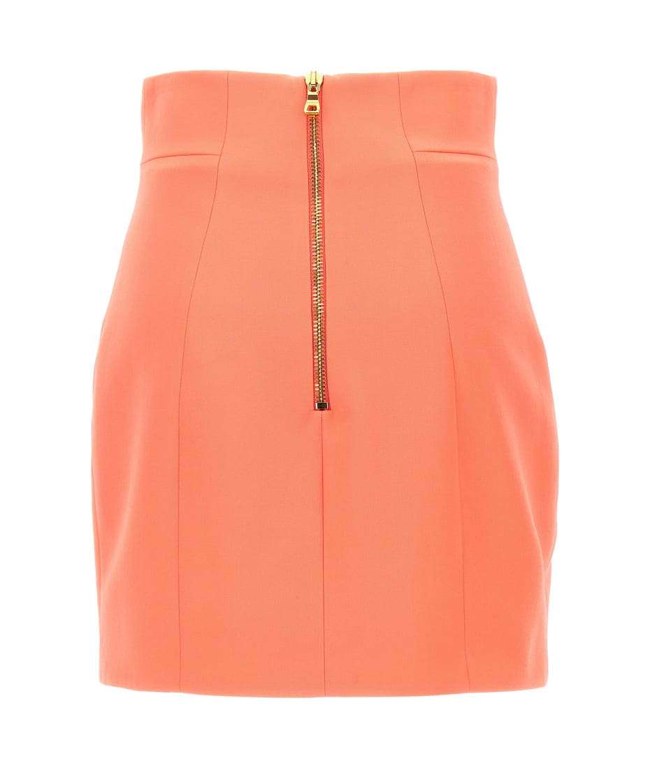 Balmain Logo Button Skirt | italist