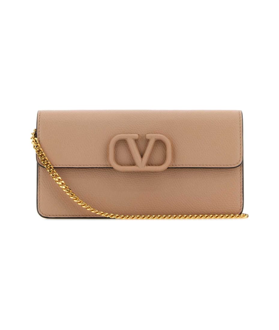 クラッチバッグ Valentino Garavani  Clutches Women Leather Pink/Pink Powder Valentino Garavani Powder Pink Leather Clutch | italist