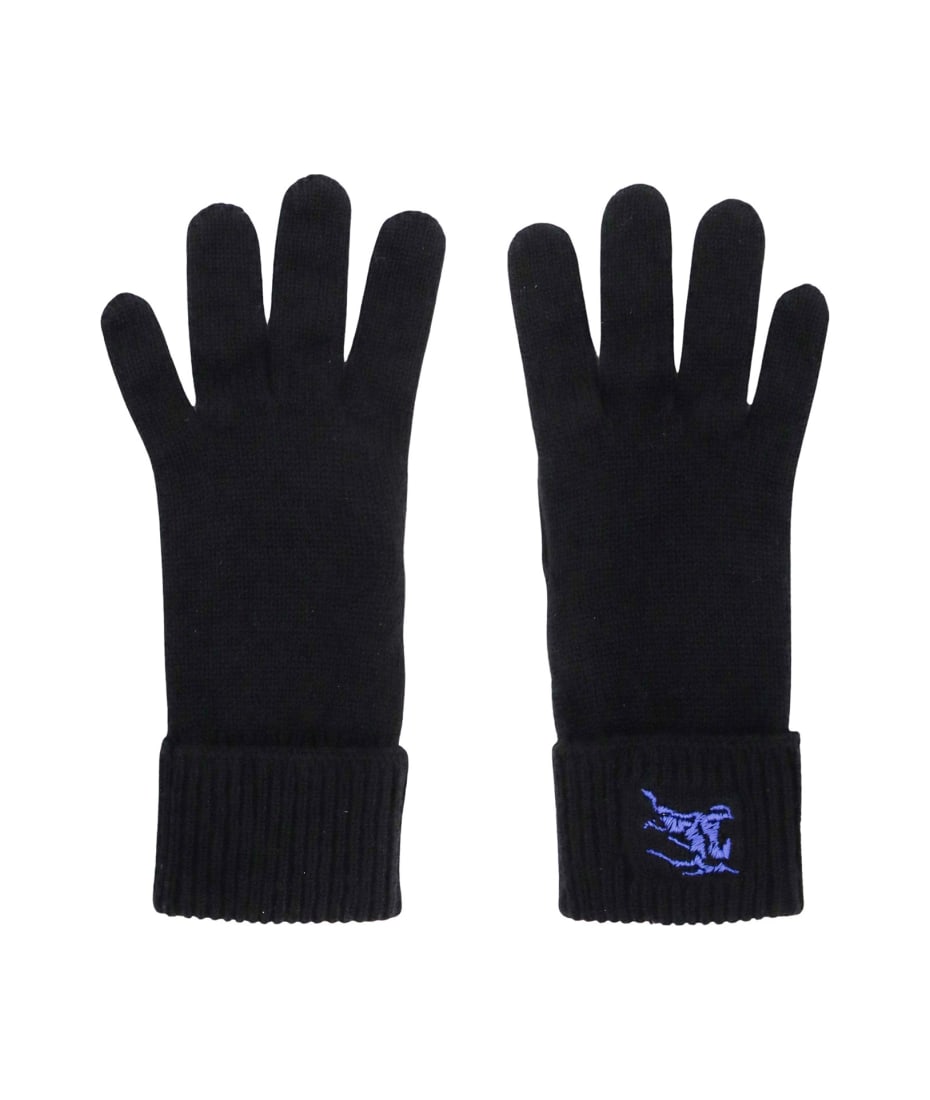 手袋 BURBERRY ELECTRIC BLUE CASHMERE BLEND GLOVES BURBERRY Cashmere Fingerless Cable Knit gloves In Blue One