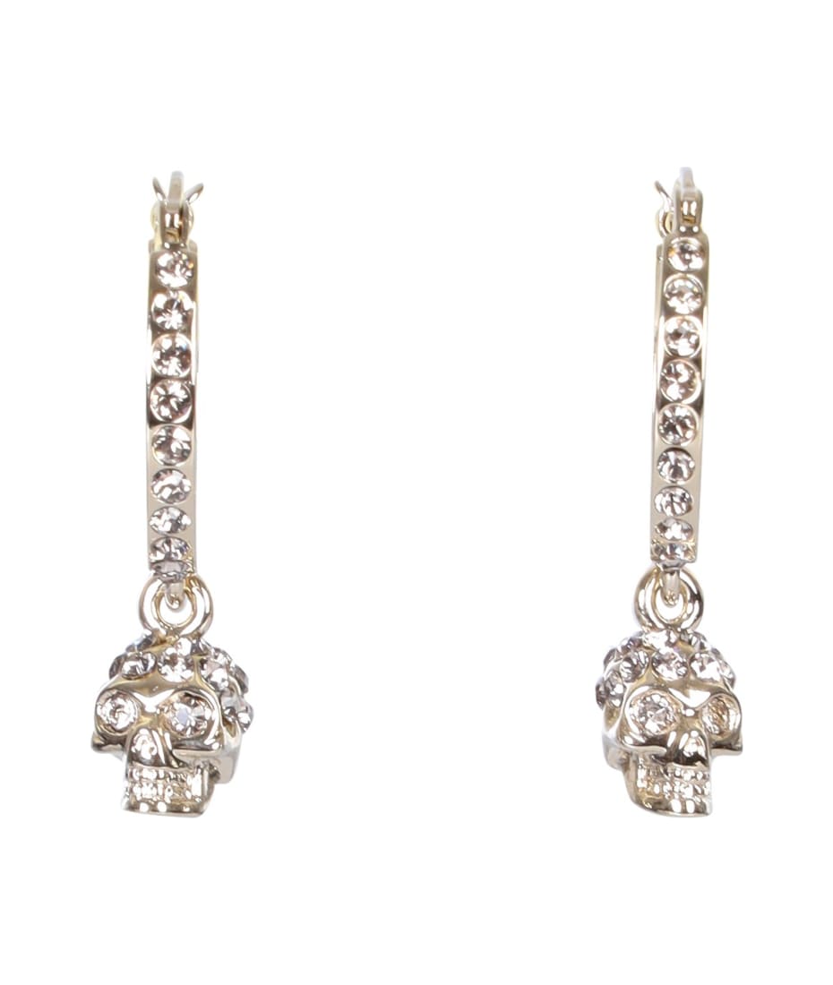 ピアス Mcqueen Rhinestone-Embellished Skull Pendant Earrings Mcqueen Rhinestone-Embellished Skull Pendant | THE LIST