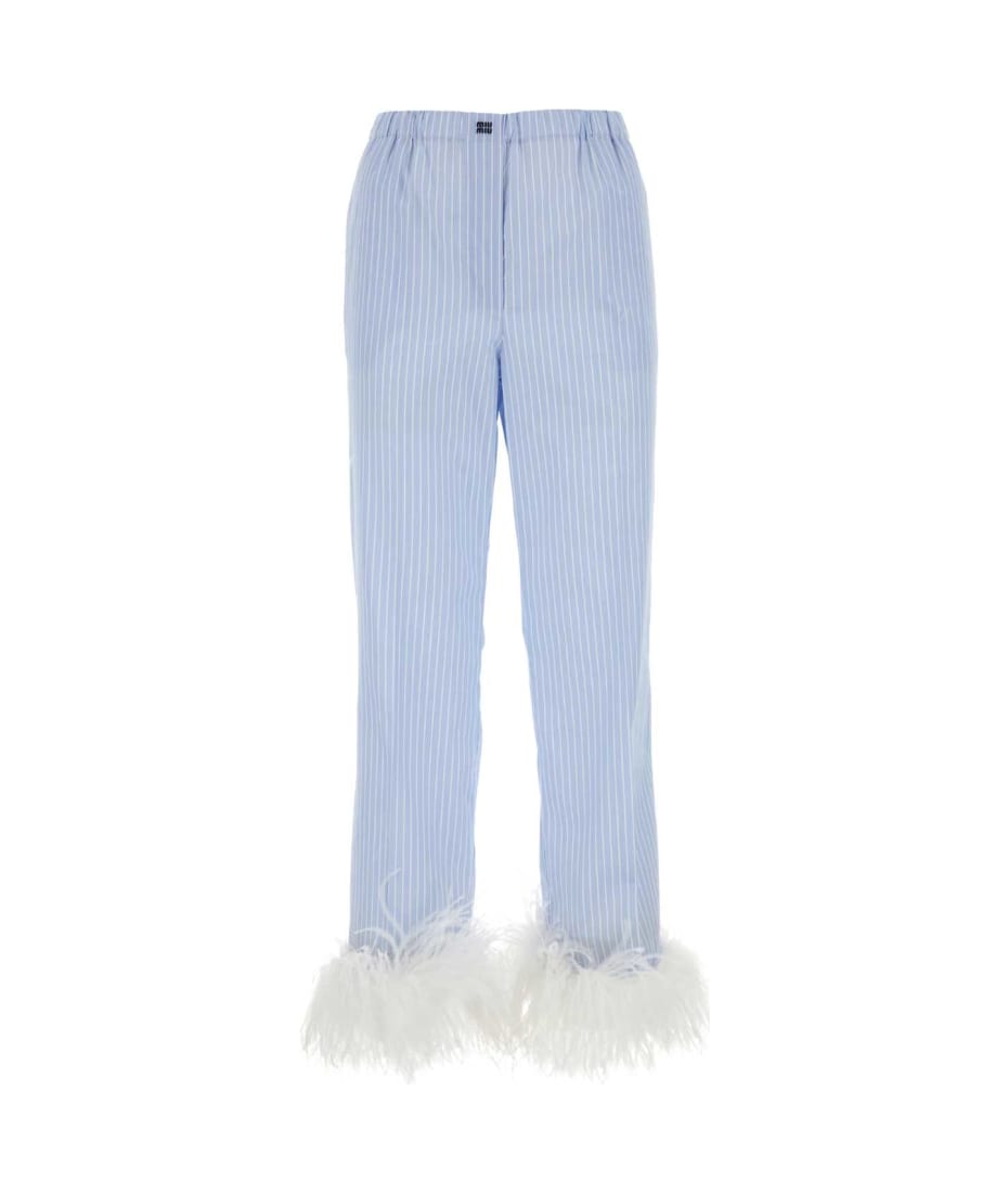Miu Miu Embroidered Cotton Pant | italist