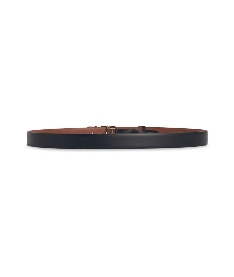 Ferragamo Low Black Leather Belt | italist