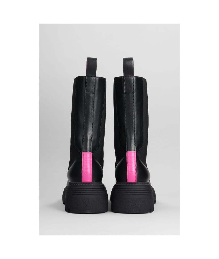 ブーツその他 3Juin Black Leather Boots 3JUIN Tokyo 020 Combat Boots In Black Leather ブーツ 通販