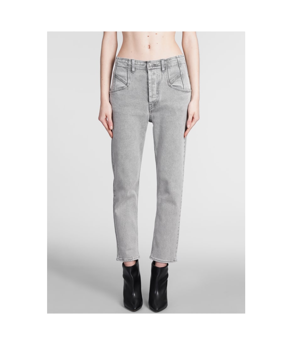 デニム・ジーパン ISABEL MARANT Woman Jeans Grey PA224322H020I 02GY Isabel Marant Niliane Jeans In Grey Denim | italist, ALWAYS