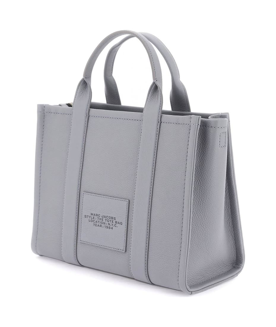 Marc Jacobs The Leather Medium Tote Bag Wolf Grey in Leather with