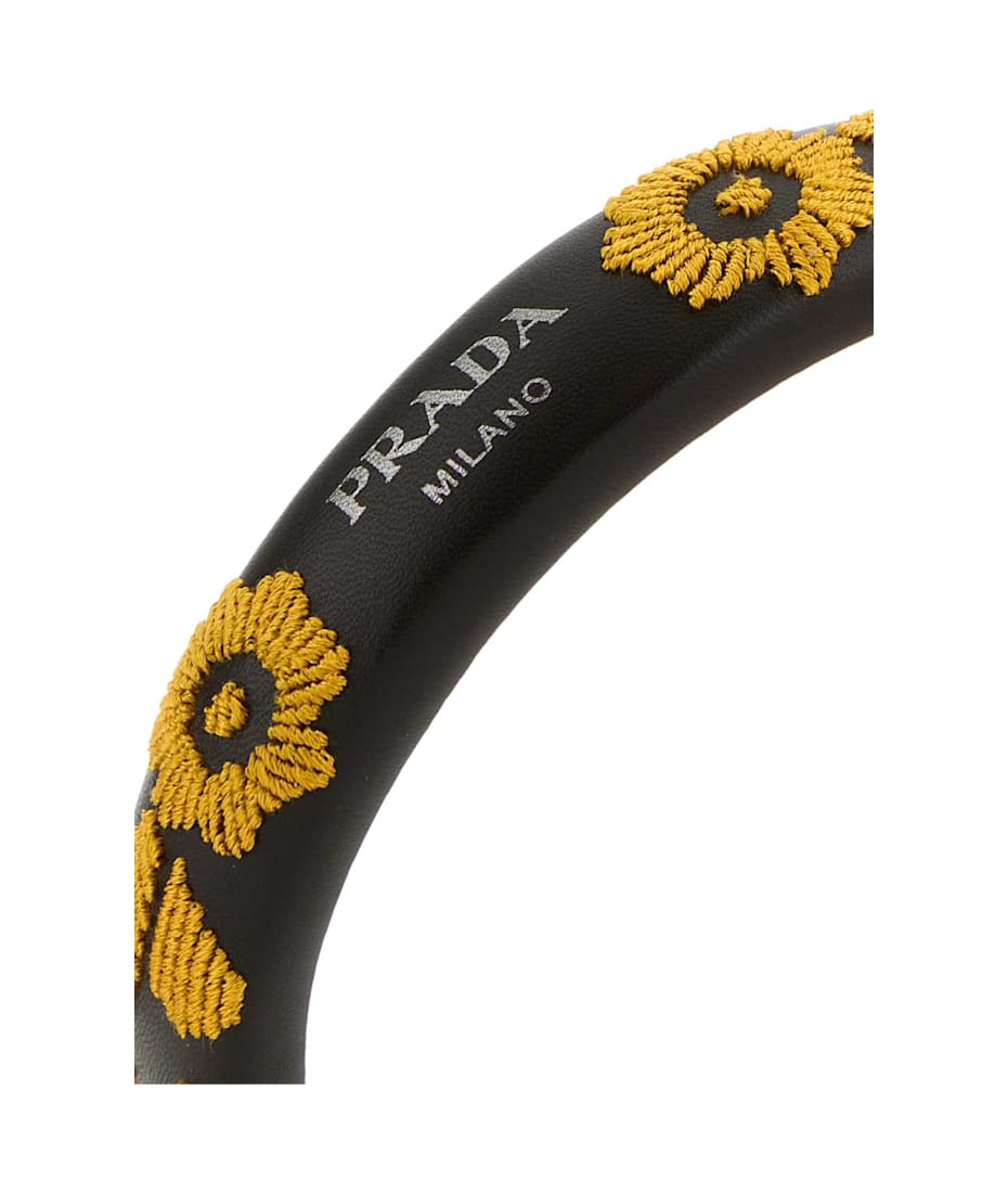 【関税&送料込】Prada Brown Nappa Leather Hairband Prada Brown Nappa Leather Hairband | italist