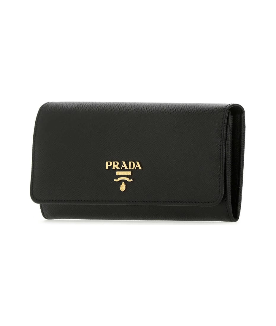 Prada Black Leather Wallet | italist