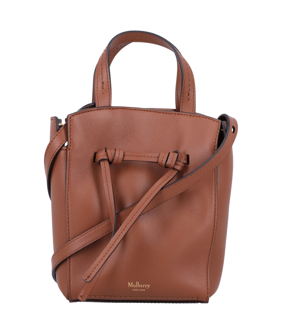 【MULBERRY】CLOVELLY MINI TOTE BAG Mulberry | Clovelly Mini Tote | Bright Oak Micro Classic Grain