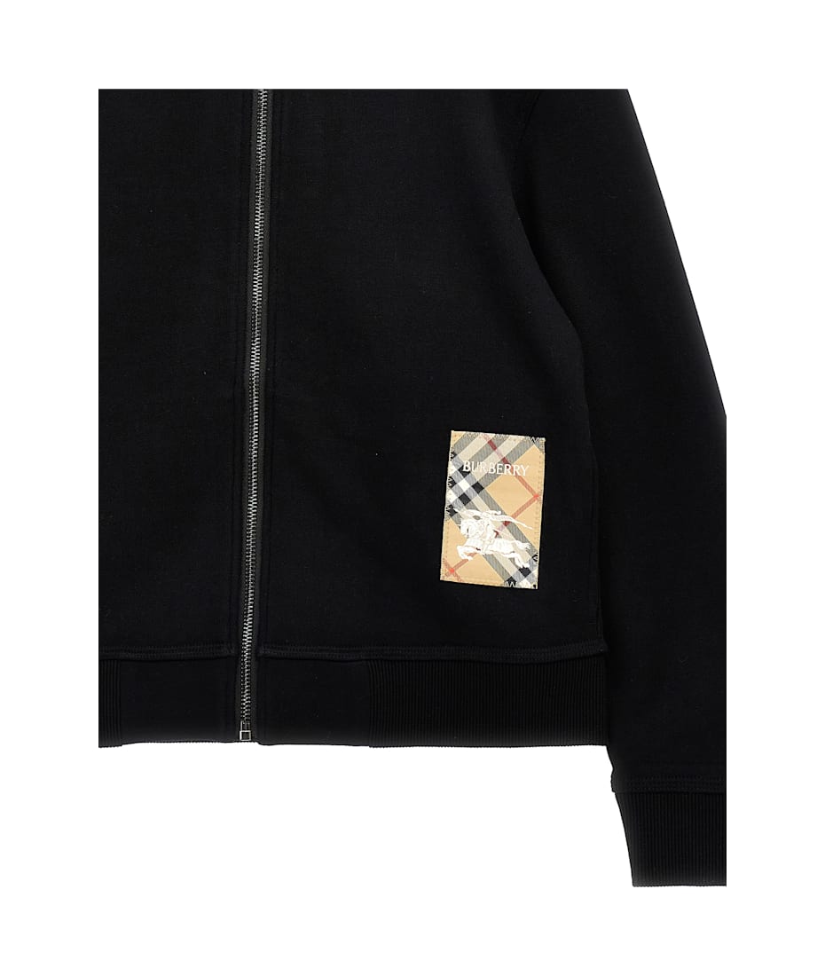 キッズアウター Burberry SS25 'Clyde' hoodie (8100199 BLACK) Burberry 'clyde' Hoodie | italist