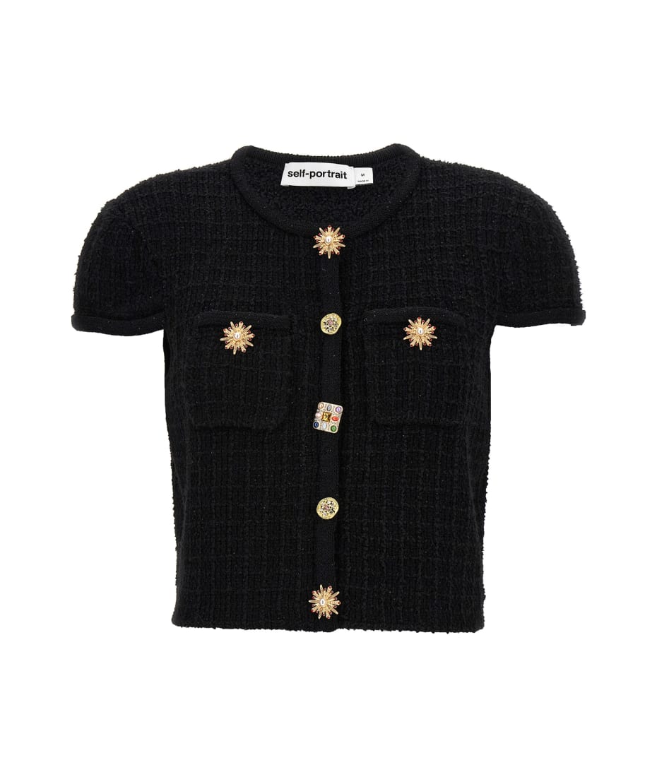 【送料&関税込】self-portrait Black Jewel Button Knit Mini S Black Jewel Button Knit Mini Skirt – self-portrait-US