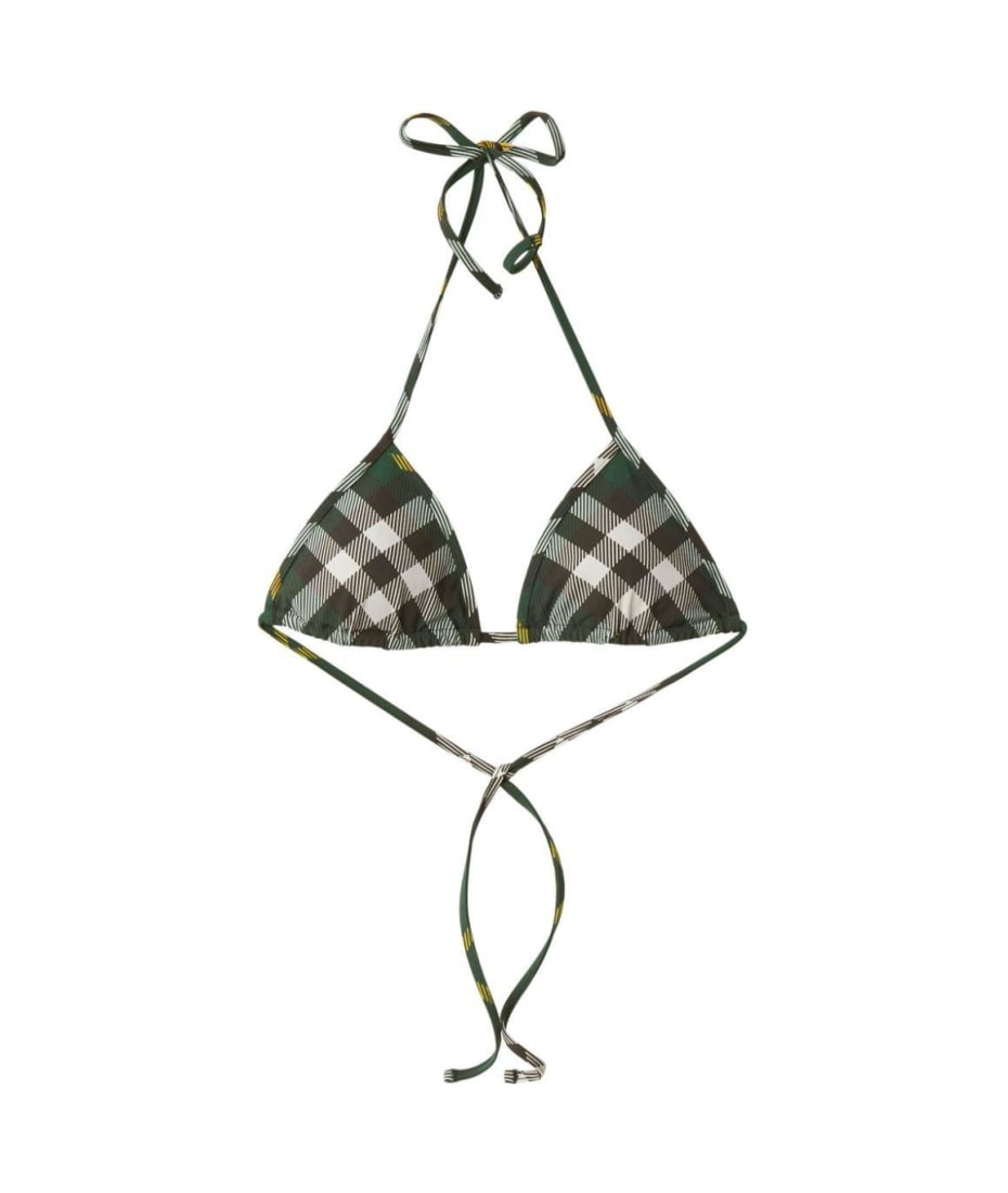 Burberry Checked Halterneck Bikini Top | italist