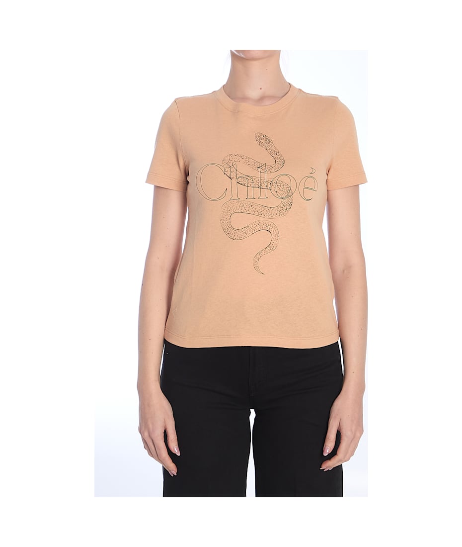 【CHLOE】LOGO T-SHIRT●CH25SJH08190281 Chloé Oversized Logo T Shirt In Cotton Jersey | Chloé US
