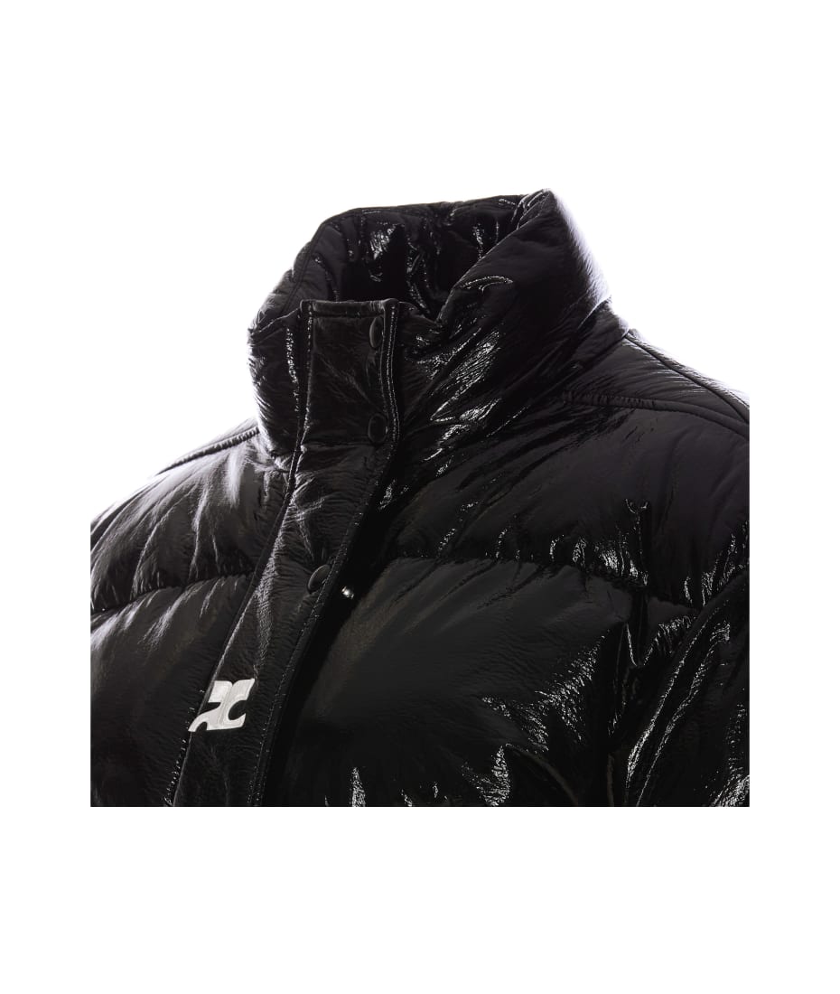 ジャケット COURREGES LOGO CROPPED VINYL PUFFER JACKET CROPPED VINYL PUFFER JACKET - courrèges