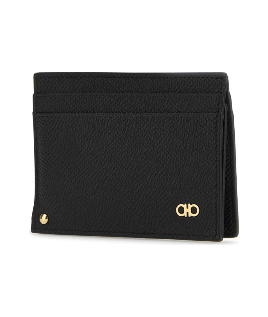 カードケース・名刺入れ FERRAGAMO SS25 Wallets & Card holders (0779949) Ferragamo Black Leather Card Holder | italist