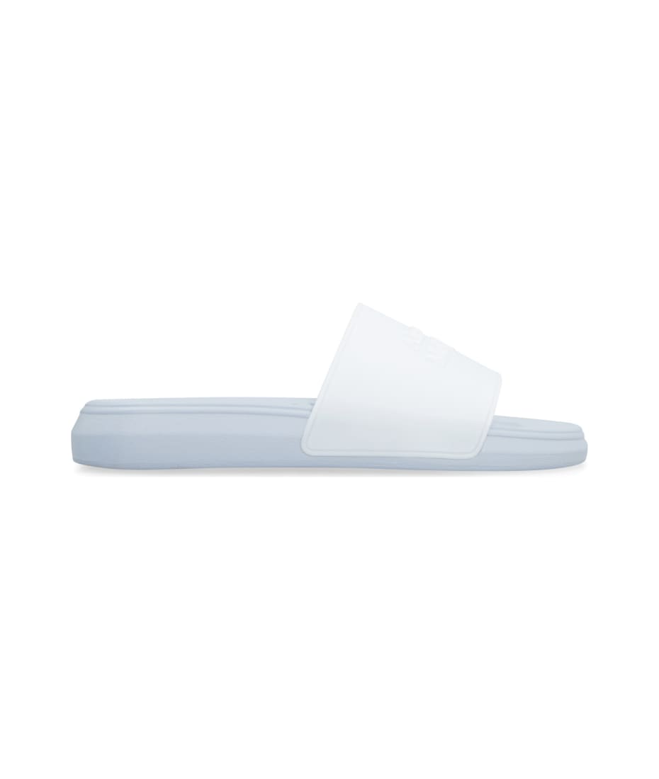 Alexander McQueen Logo Detail Rubber Slides | italist