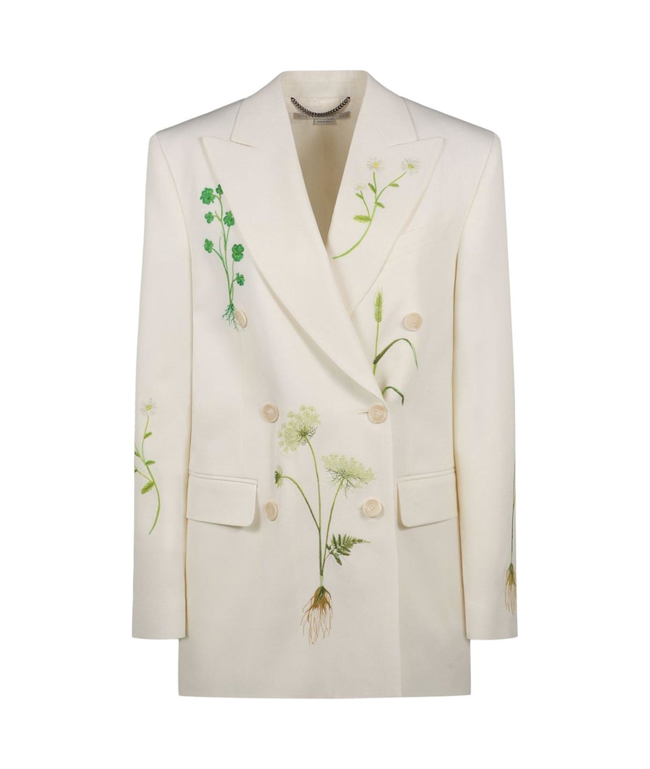 【関税&送料込】Stella Mccartney Ivory Viscose Blend Blazer Oversized blazer in white - Stella Mc Cartney | Mytheresa