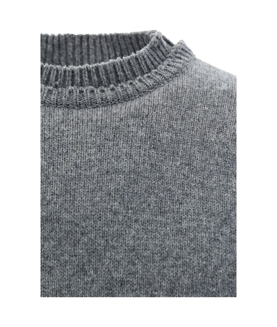 Maison Martin Margiela 切替スウェット　カーキ×グレー Maison Margiela Long-sleeved Crewneck Sweater | italist