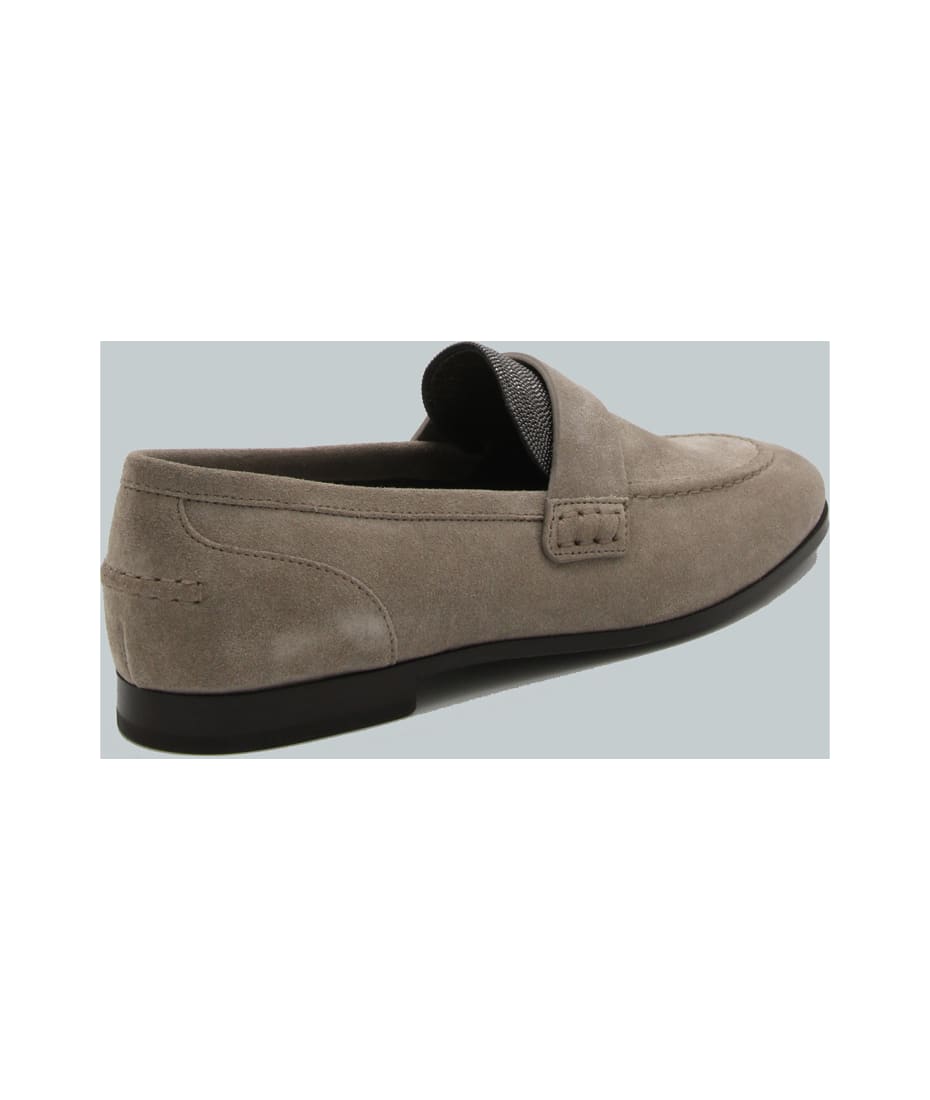 BRUNELLO CUCINELLI ベージュ ローファー Suede loafers in beige - Brunello Cucinelli | Mytheresa