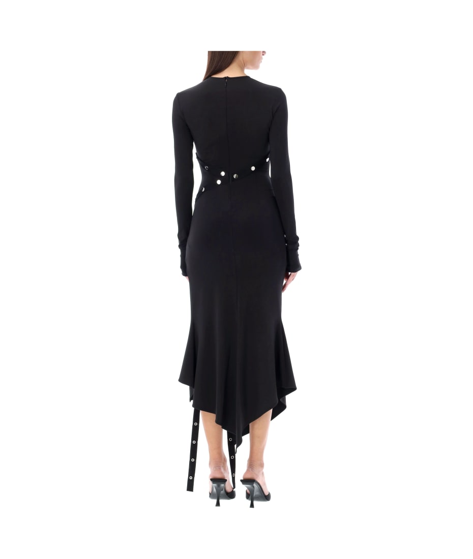 The Attico Midi Dress With Snaps | italist