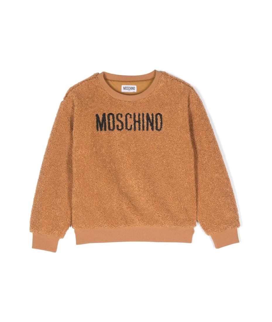 Moschino Teddy Bear Sweatshirt In Caramel Colour