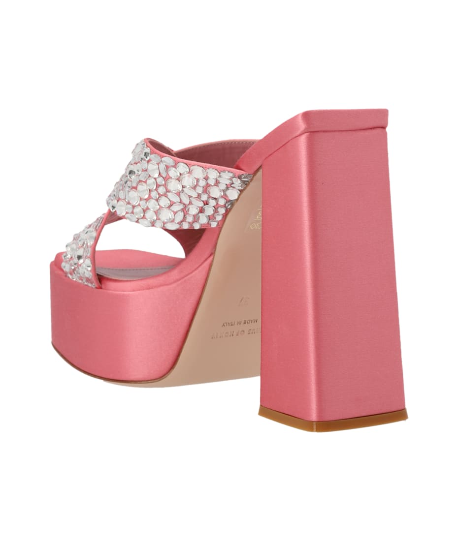 【関税込み】HAUS OF HONEY Crossed band sandals Haus Of Honey Crossed Band Sandals In Pink | ModeSens