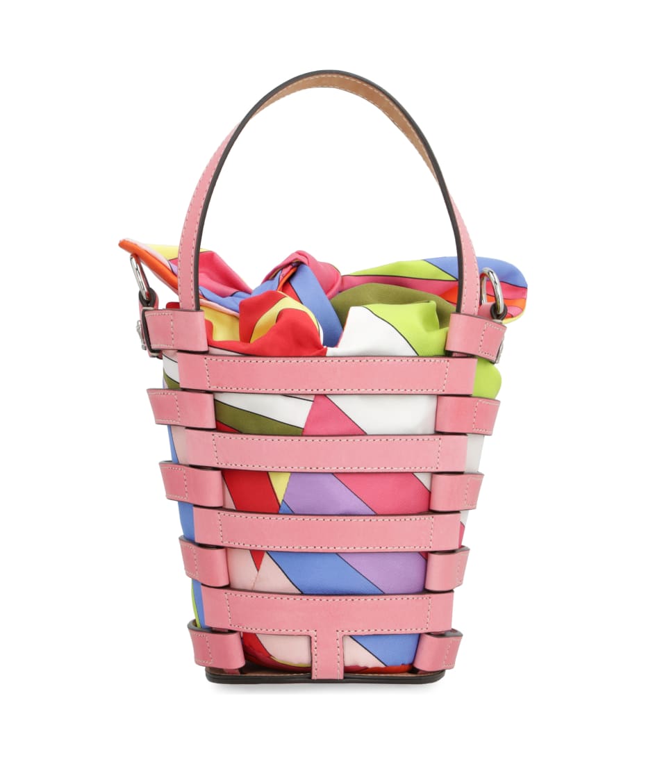 【送料&関税込】Pucci Lido Mini Bucket Bag Pucci Printed Silk Lido Bucket Bag | italist