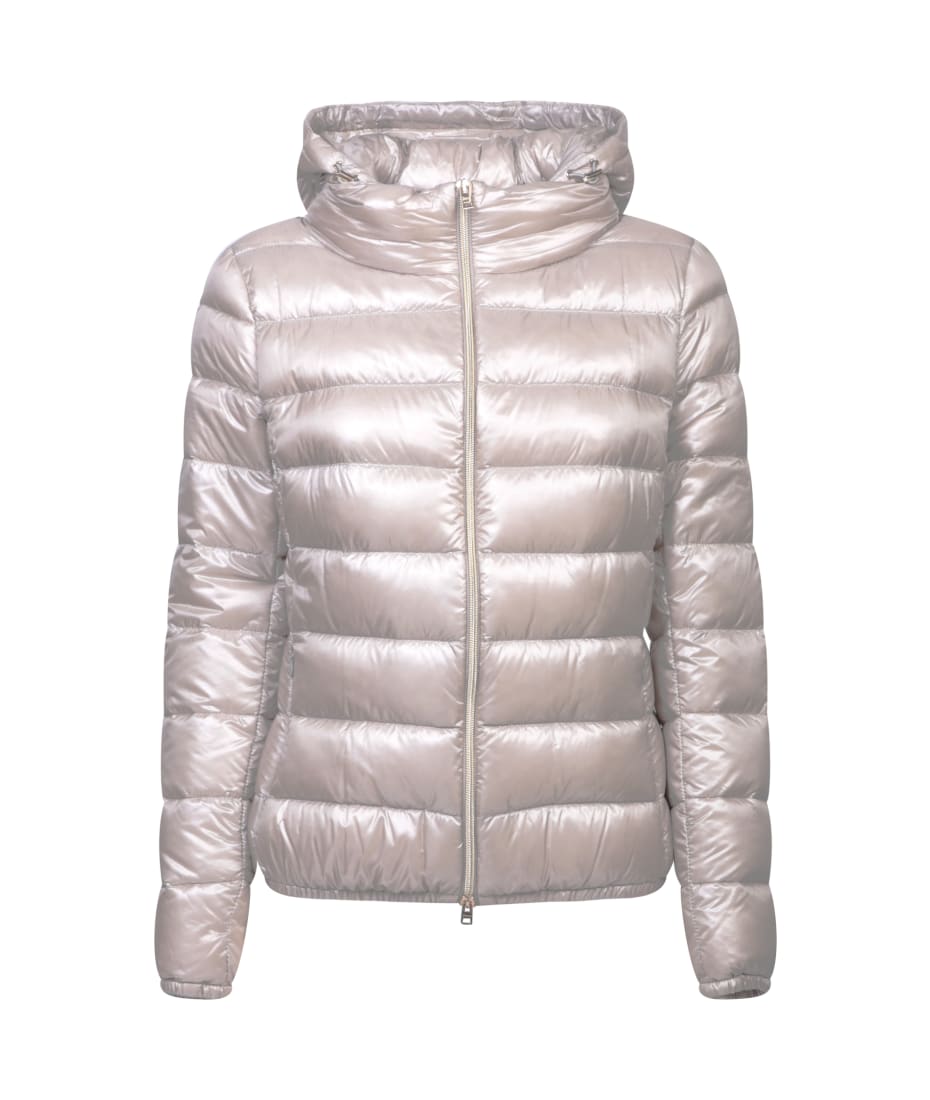 Herno★Giada Pearl Grey Down Jacket Herno Giada Pearl Grey Down Jacket | italist