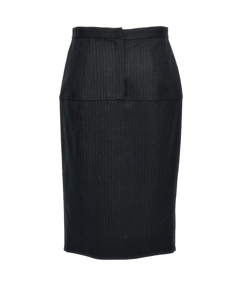 【関税込み】fendi Pinstriped wool skirt Fendi Pinstriped Wool Skirt | italist