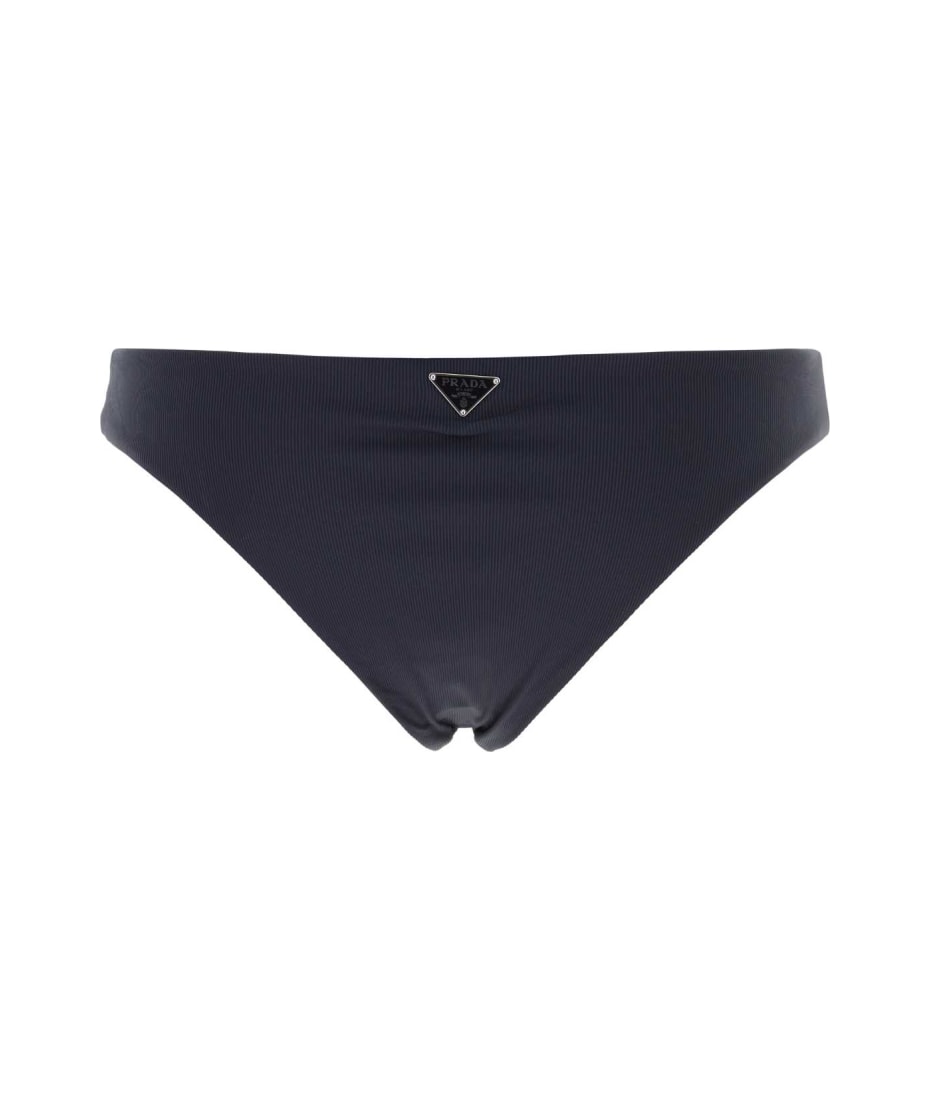 ビキニ Prada Printed Stretch Nylon Bikini Bottom Prada Navy Blue Stretch Nylon Bikini Bottom | italist