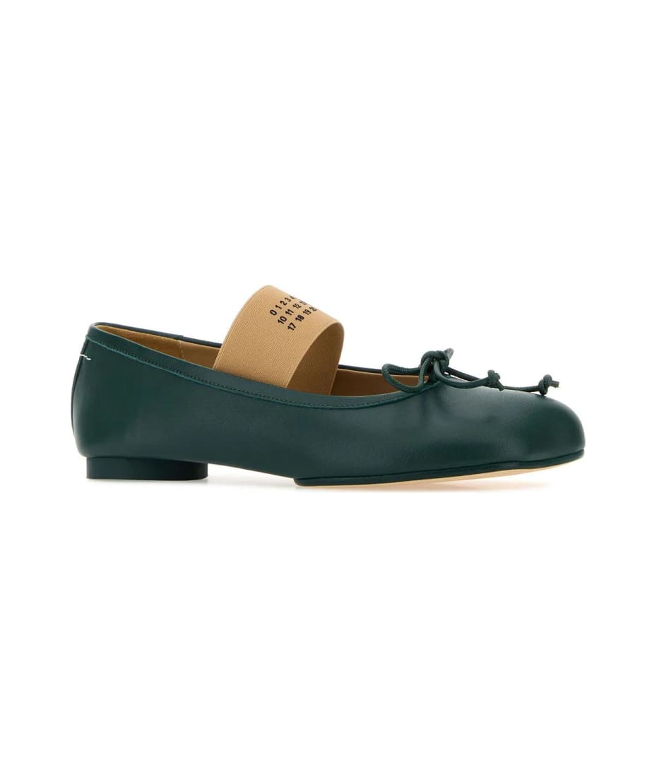 【関税＆送料込み】Mm6 Maison Margiela Leather Ballerina MM6 Maison Margiela Anatomic Numbers-motif Leather