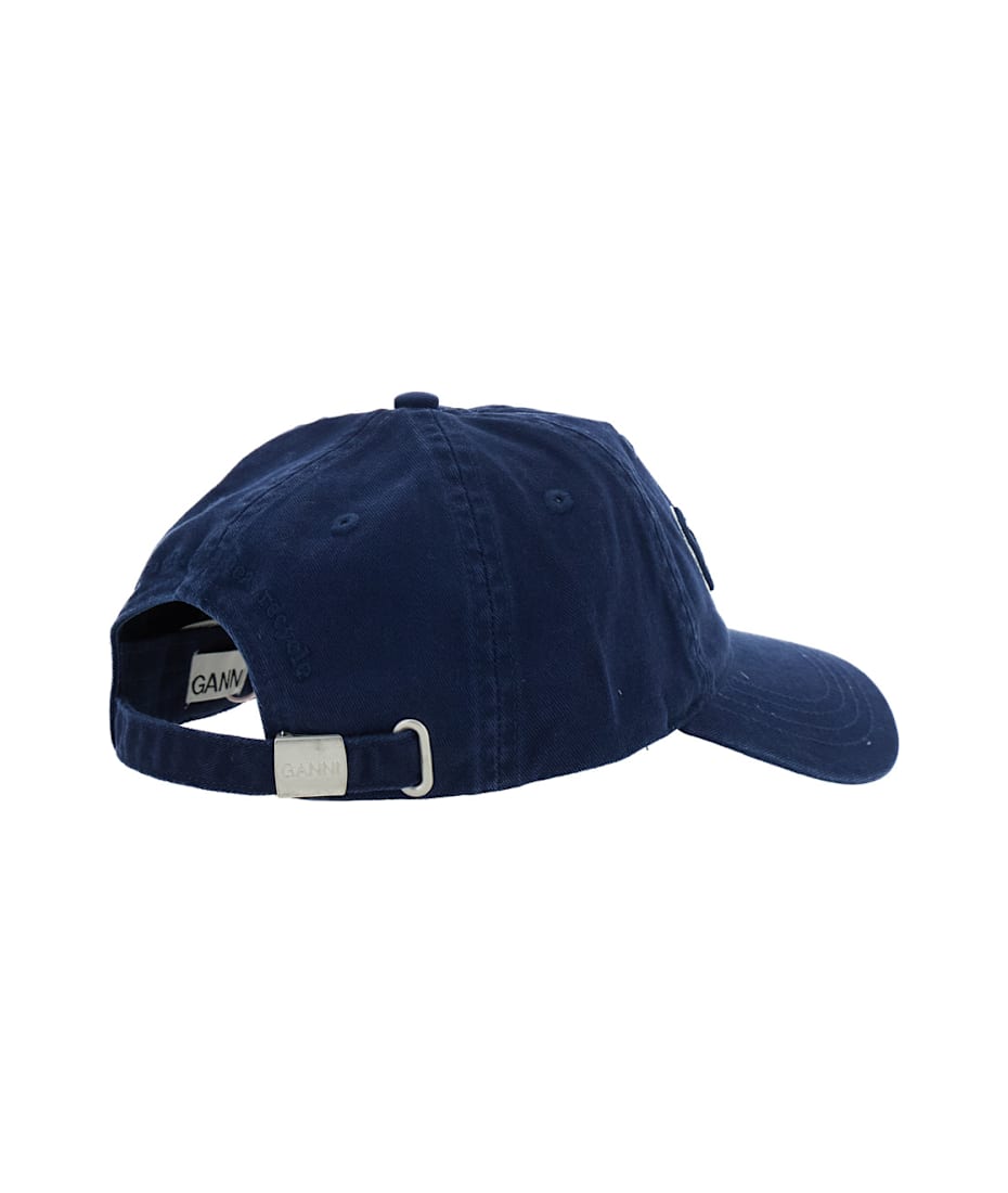 Ganni Washed Cotton Canvas Cap Emb | italist
