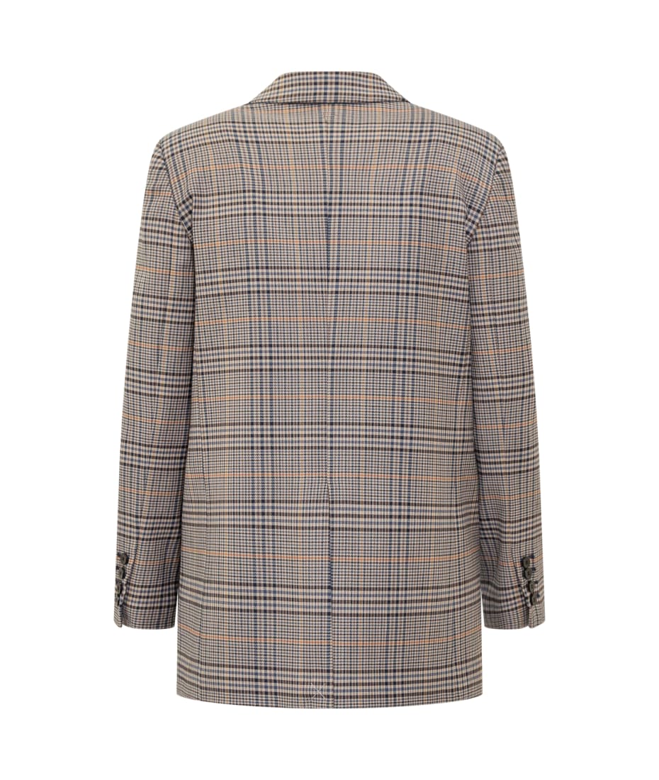 ジャケット DONDUP DJ654LF0031DXXX Jackets Blazer Monopetto Misto Lino Dondup - Single-Breasted Blue Blazer For Kids And Teens