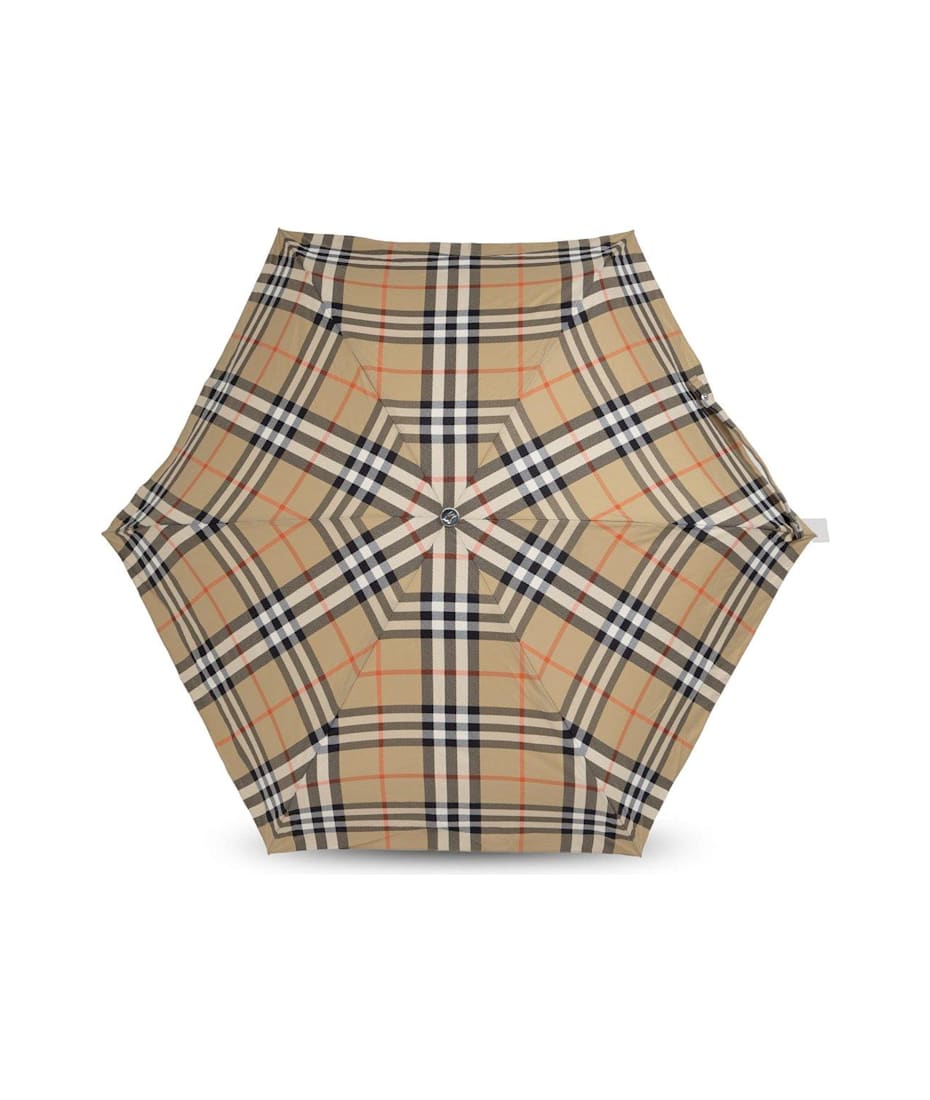 Burberry crest umbrella best sale