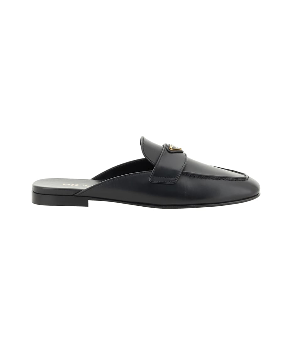 サンダル・ミュール PRADA FW25 MULE (1S715NFZG50 JFT F0324) Prada - White & Tan Triangle Jacquard Mule, 65mm