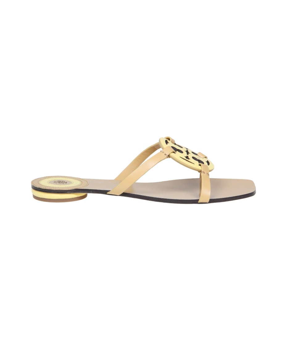 Tory Burch Miller Sandal In Leather With Logo | italist, ALWAYS LIKE A SALE